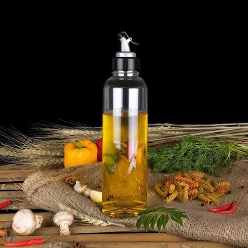 iPretty  1ltr Oil Dispenser with Lid - Clear, Drip Free Spout, Controlled Use Pack of 2