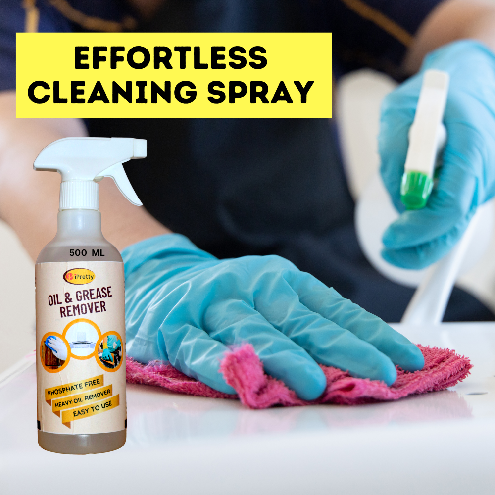 iPretty Kitchen Oil & Grease Remover Spray For Iron Steel Metal Cleaning Stain Remover 500mlX3