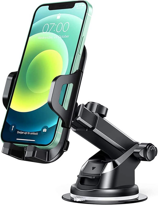 iPretty Car Mobile Stand Holder Mount with 360 Degree Flexible Neck Fit for Universal Car Windshield Dashboard Use Size 4-11" inch - (Black)