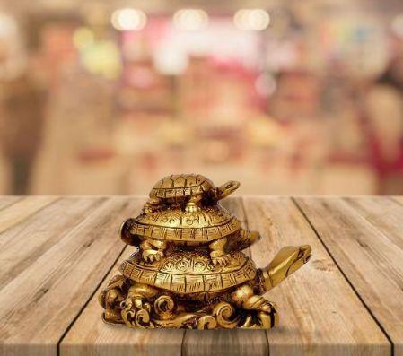 Three Tiered Turtle Tortoise Family For Health And Good Luck For Home D�cor - 12 cm