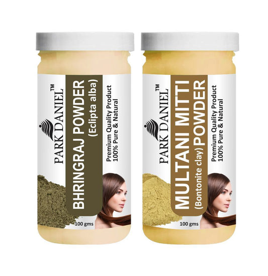 Park Daniel Bhringraj Powder & Multani Mitti Powder Combo pack of 2 Jars of 100 gms(200 gms)