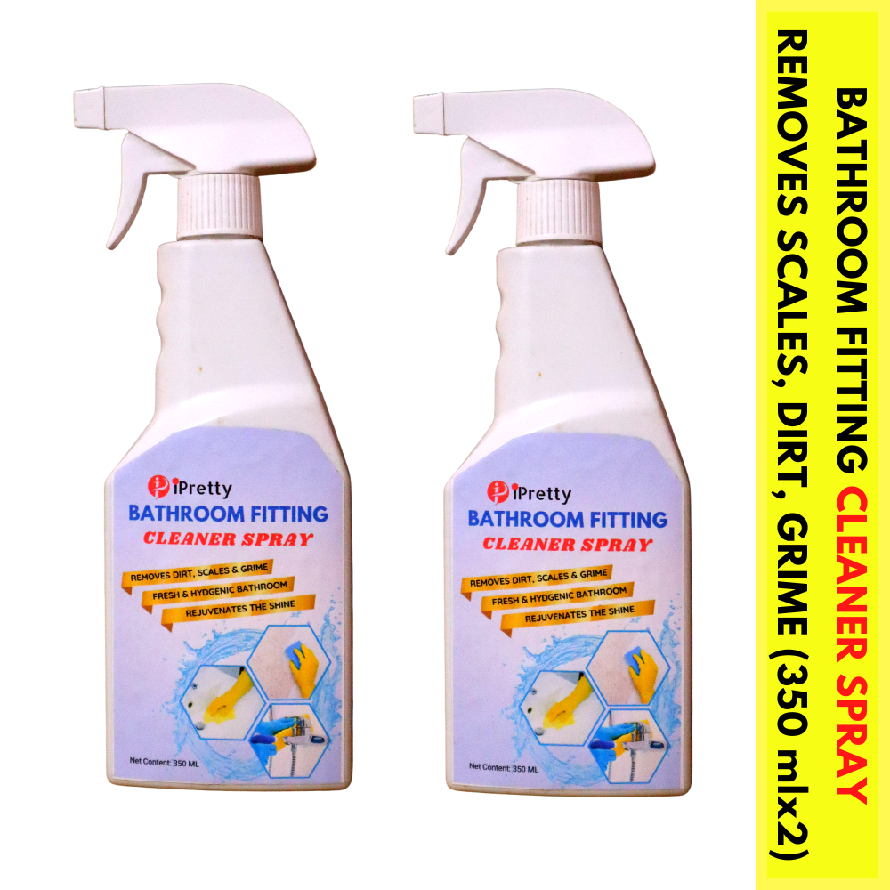 Bathroom Fitting Cleaner Spray for Shower Pipe Sink Faucet Bathroom Stain Remover 350mlX2