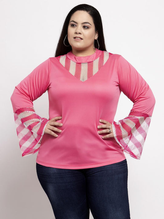 Flambeur Women's Plus Size Hosiery Solid Tops