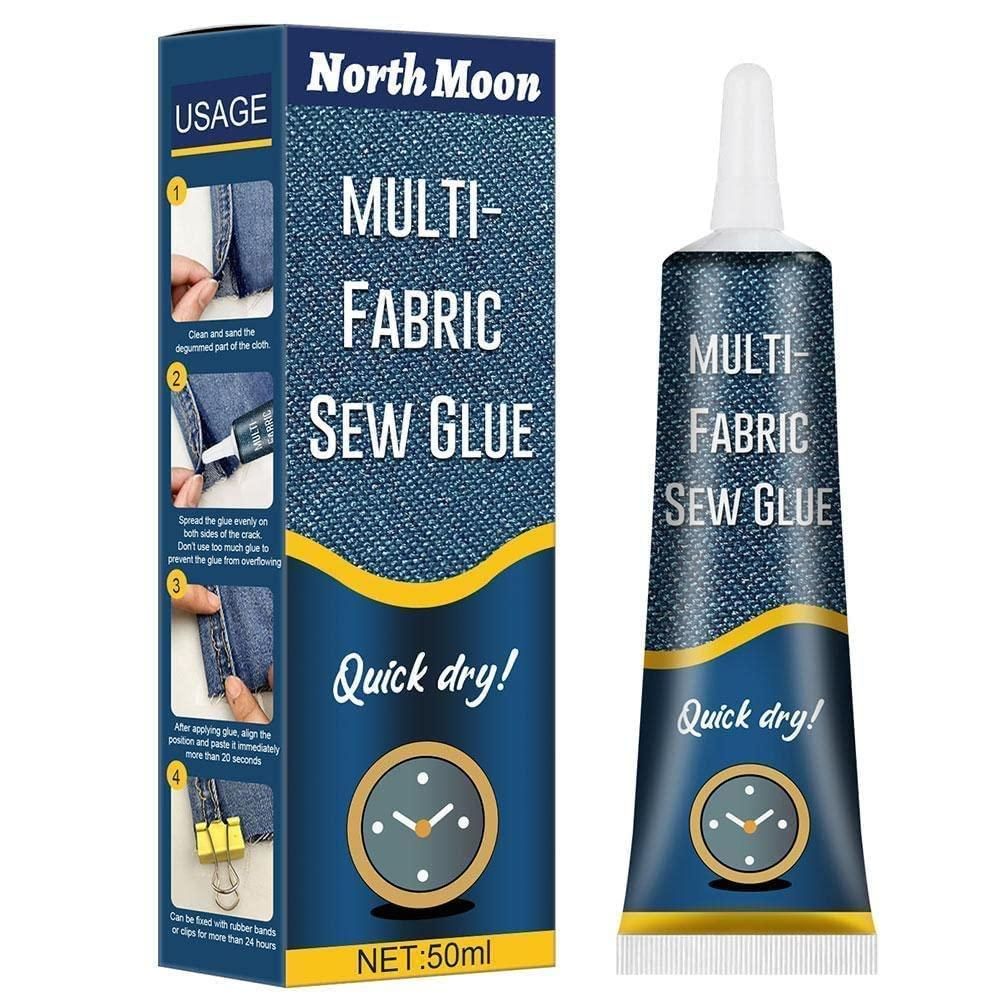 Fabric Sewing Glue Ultra-stick Sew Glue Multi Fabric Liquid Glue for Jeans Clothing Leather Fast Tack Dry Sew Glue