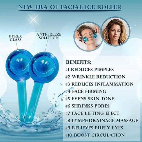 Facial Massage Ice Ball Face Massager Ball Ice Face Roller Crystal Eyes Massager