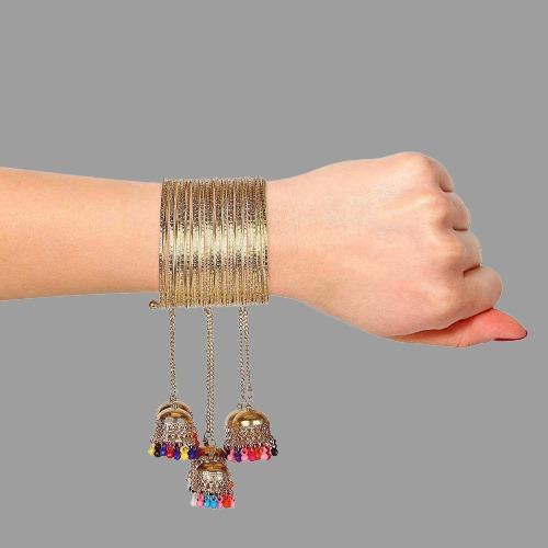 Glistening Brass Oxidized Bangles Kada