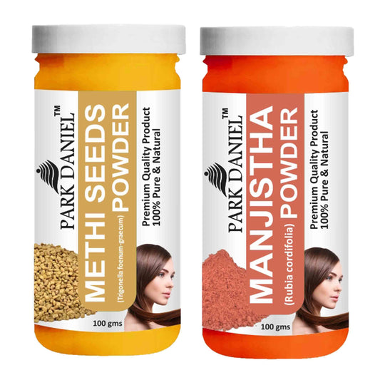 Park Daniel Methi Powder & Manjistha Leaf Powder Combo pack of 2 Jars of 100 gms(200 gms)