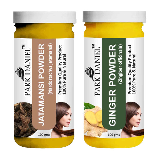 Park Daniel Jatamansi Powder & Ginger Powder Combo pack of 2 Jars of 100 gms(200 gms)