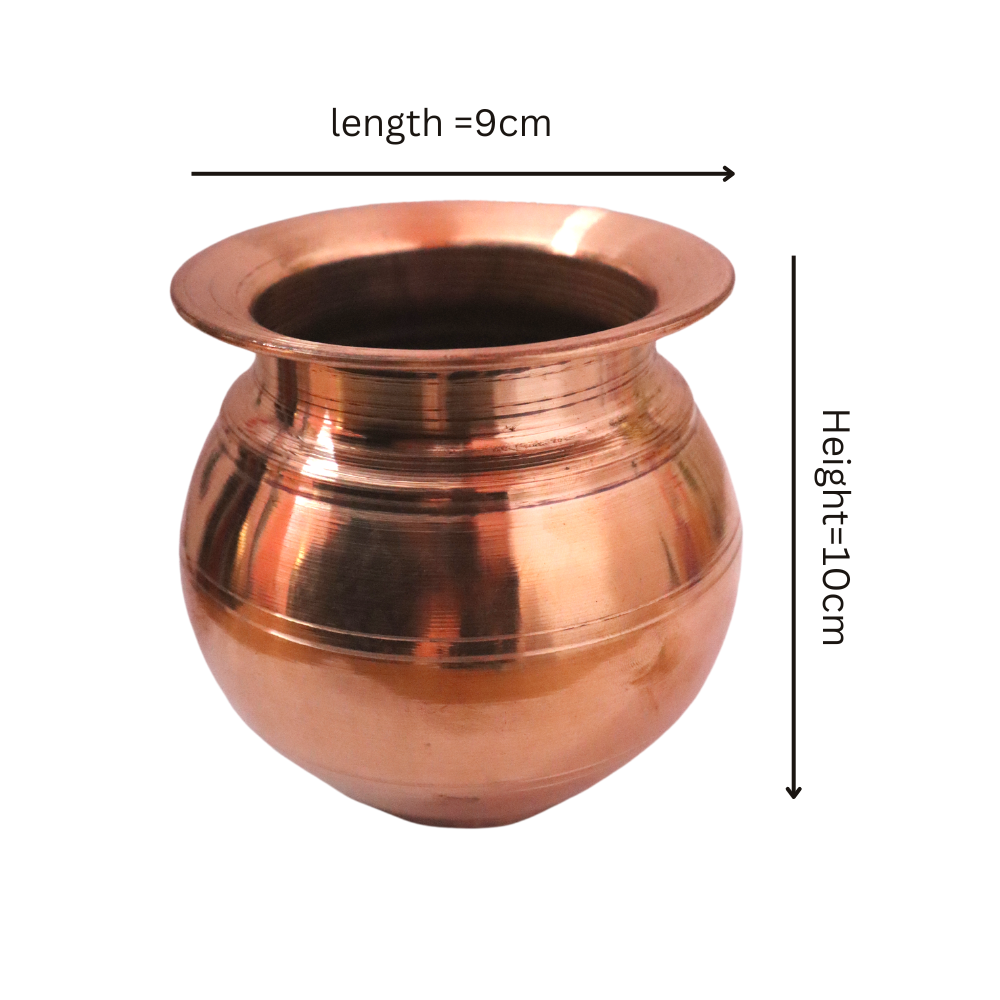 Pure Copper Lota Kalash | Religious Pooja Article | Pooja Kalash Lota