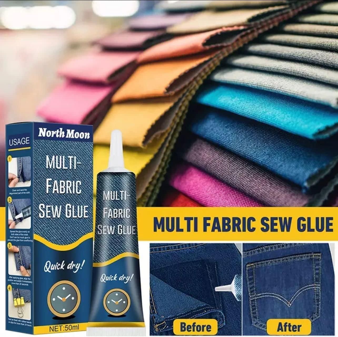 Fabric Sewing Glue Ultra-stick Sew Glue Multi Fabric Liquid Glue for Jeans Clothing Leather Fast Tack Dry Sew Glue