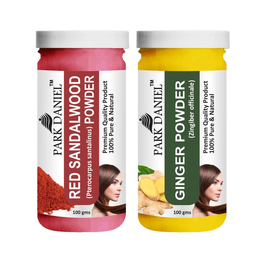 Park Daniel Red Sandalwood Powder & Ginger Powder Combo pack of 2 Jars of 100 gms(200 gms)