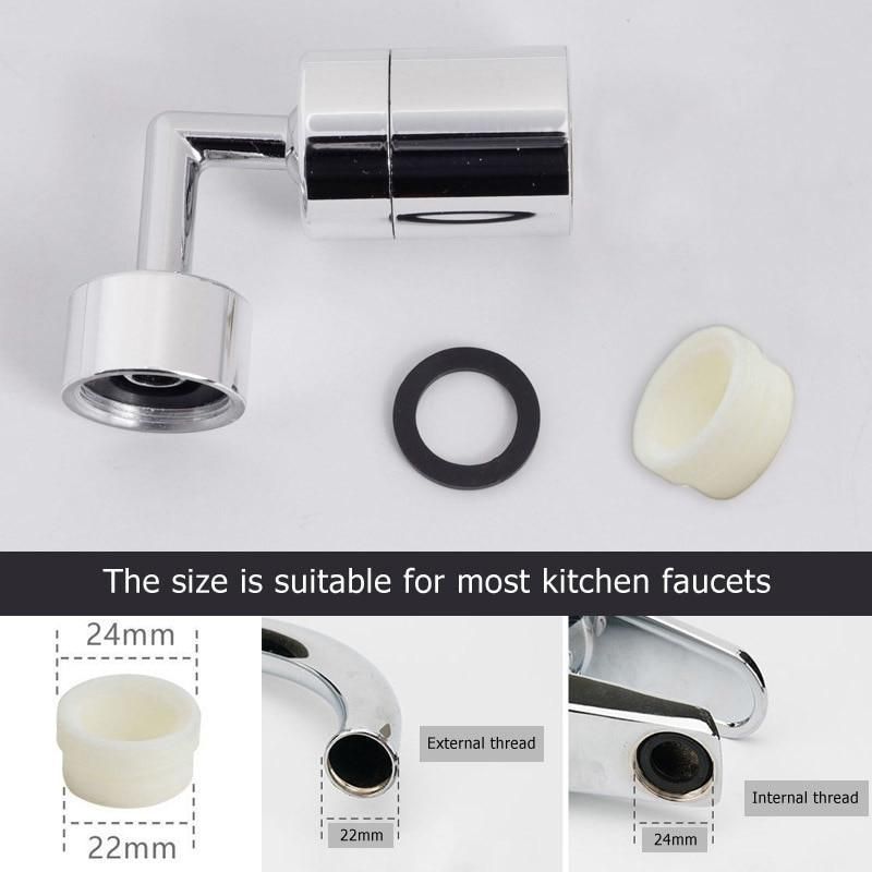 Flexible Rotatable Splash Filter Faucet Bathroom Tap Extender