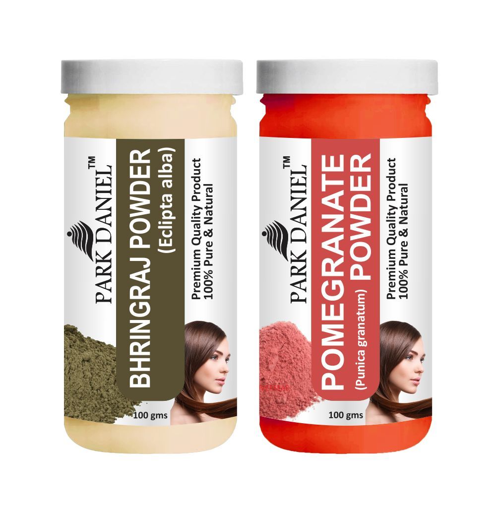 Park Daniel Bhringraj Powder & Pomegranate Powder Combo pack of 2 Jars of 100 gms(200 gms)