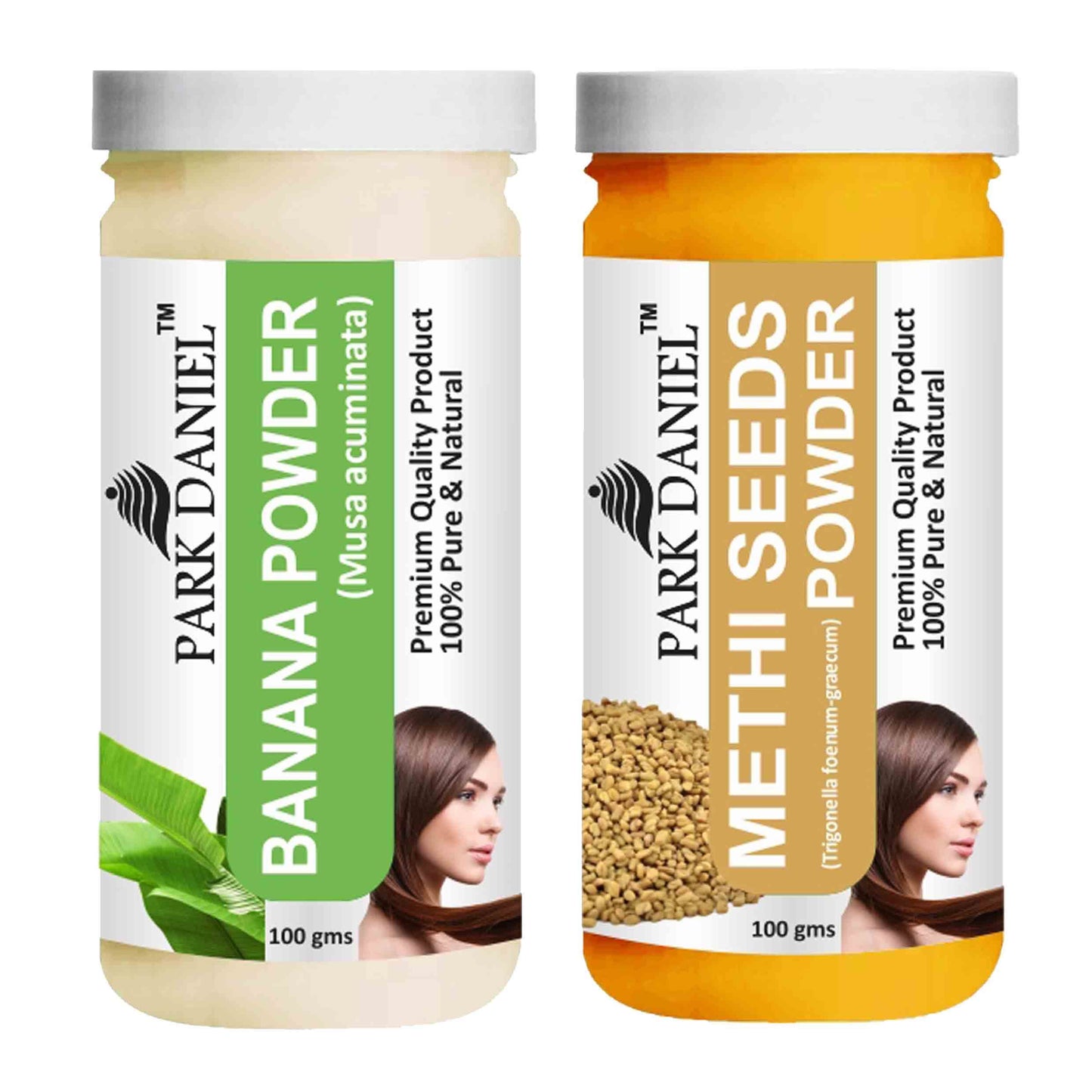 Park Daniel Banana Powder & Methi Powder Combo pack of 2 Jars of 100 gms(200 gms)