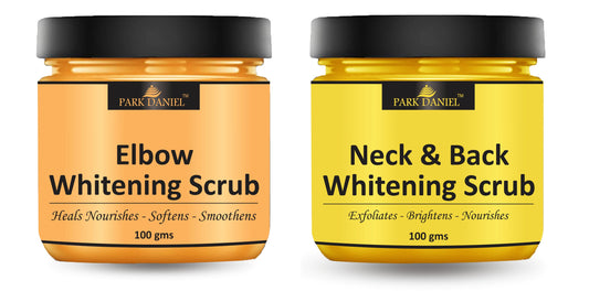 Park Daniel Elbow and Neck Back Whitening Scrub | Body & Facial Cleaning Scrub Skin Polishing Combo Pack of 2 100 gms(200 gms)