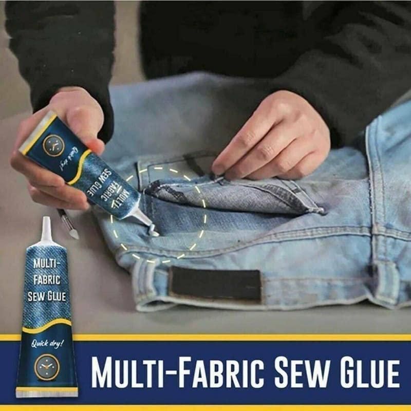 Fabric Sewing Glue Ultra-stick Sew Glue Multi Fabric Liquid Glue for Jeans Clothing Leather Fast Tack Dry Sew Glue