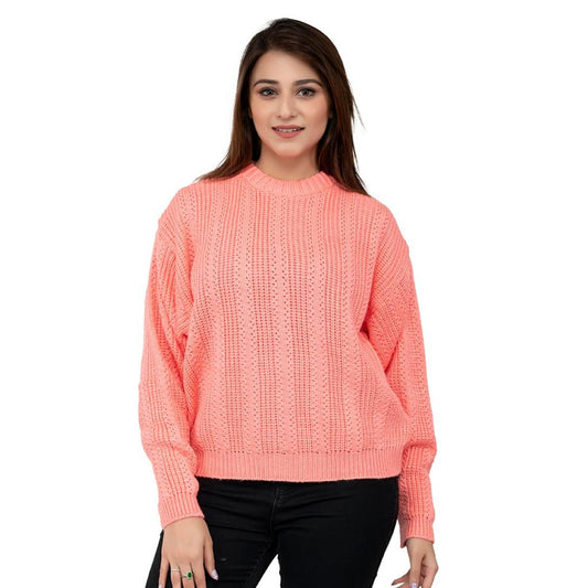 Women's Woolen Solid Full Sleeves Cardigan