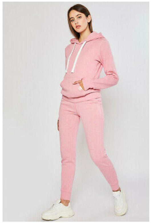 Women's Cotton Rib Solid Track Suit