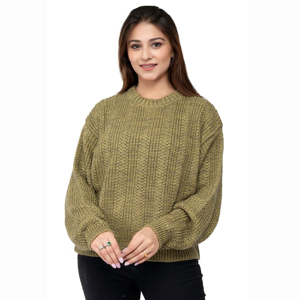 Women's Woolen Solid Full Sleeves Cardigan
