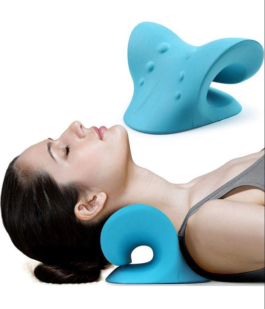 Expertomind Neck Relaxer Expertomind Neck Relaxer | Cervical Pillow | Neck & Shoulder Support for Pain Relief | Chiropractic Acupressure Massage | Durable and Soft | Portable & Easy to Carry - Blue Color Massager (Blue)