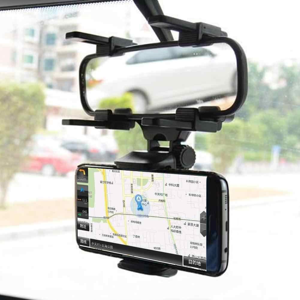 Cell Phone Holder 360� Car Rearview Mirror Mount Truck Auto Bracket Holder Cradle
