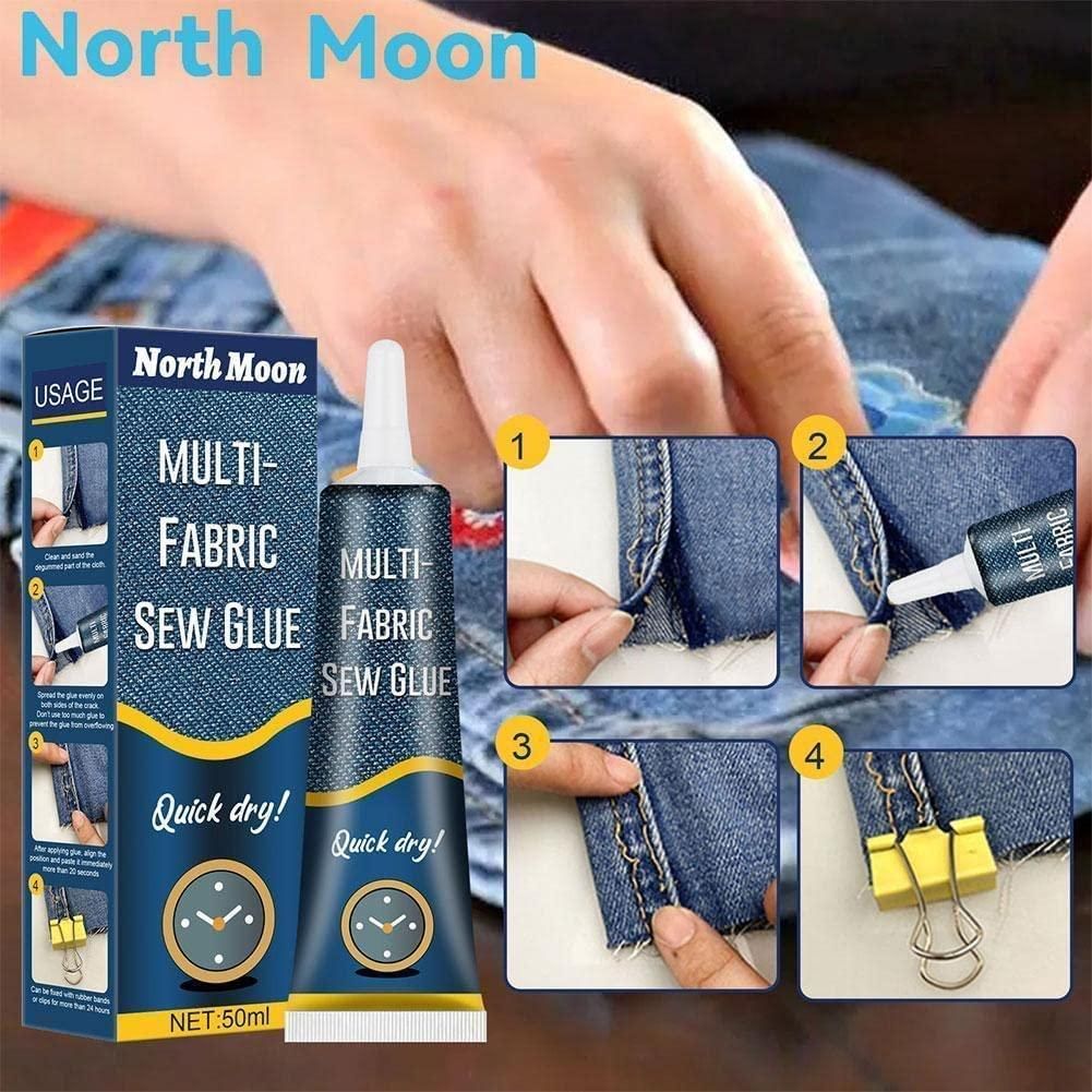 Fabric Sewing Glue Ultra-stick Sew Glue Multi Fabric Liquid Glue for Jeans Clothing Leather Fast Tack Dry Sew Glue