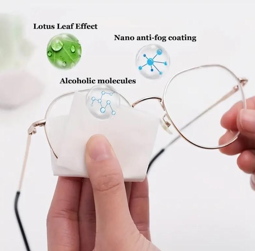 Cleaner Lens Wipes, Eye Glasses Cleaner Wipes(100 pics)