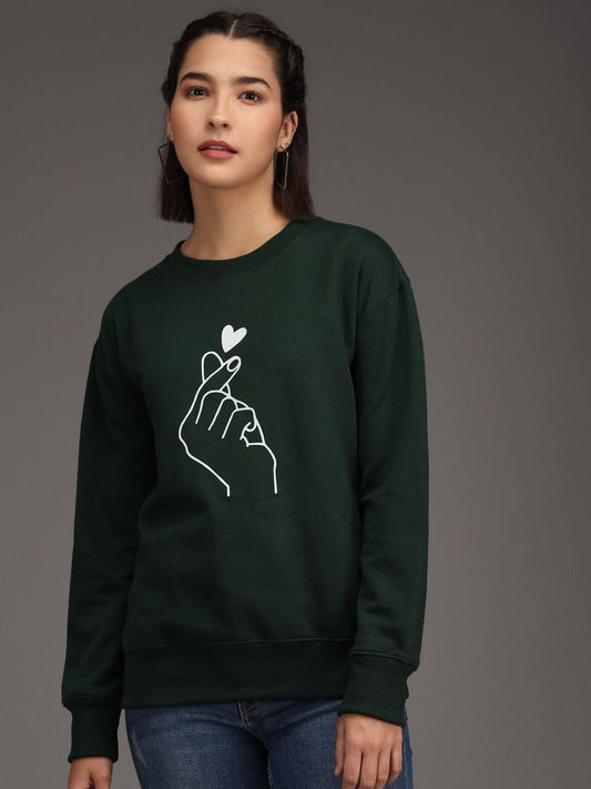 Women's Wool Printed Sweatshirt
