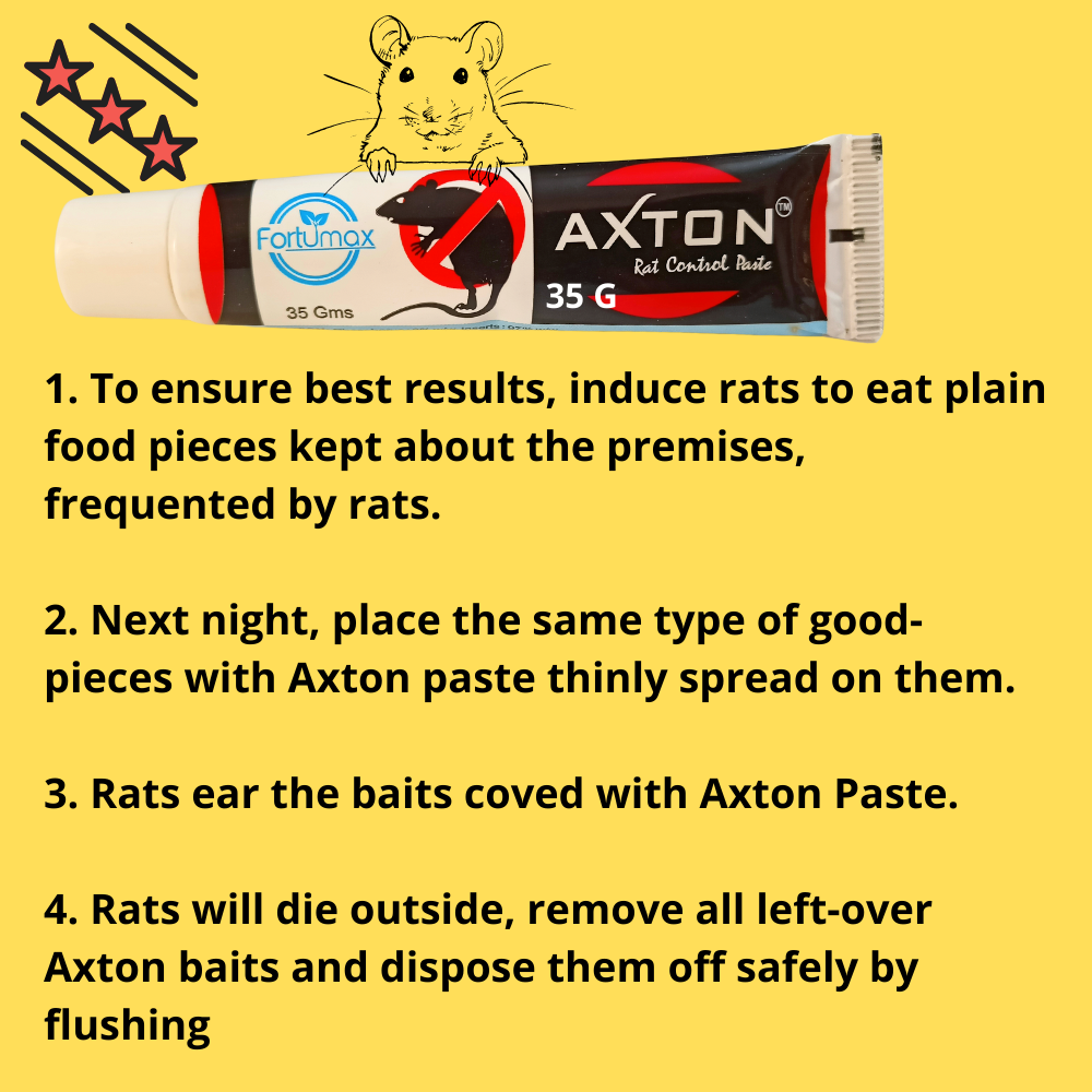 Rat Control Paste Bait | Ready to use Rat Killer Paste | Kills Rats and Rodents 35Gx5