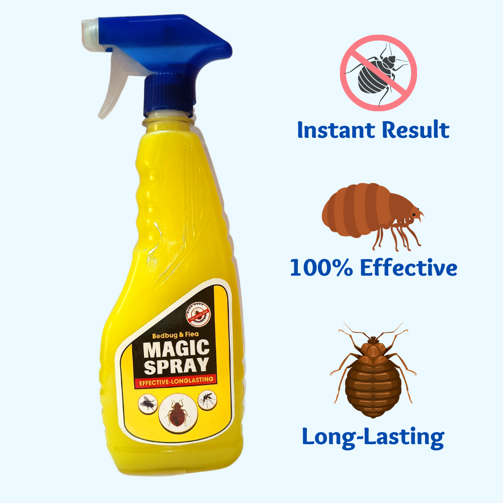 Bedbug & Flea control Magic Spray 500MLX1 Rat Control Granules 50gmx2 Rats Mostly Die Outside