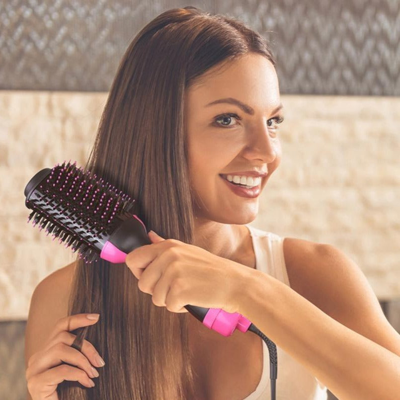 Hair Blow Dryer Brush One Step Hair Dryer & Volumizer Hot Air Brush Ceramic Electric Blow Dryer Styler 4 in1 Styling Negative Ion Hair Straightener Brush