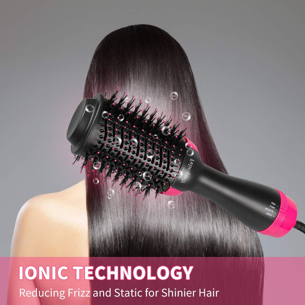 Hair Blow Dryer Brush One Step Hair Dryer & Volumizer Hot Air Brush Ceramic Electric Blow Dryer Styler 4 in1 Styling Negative Ion Hair Straightener Brush