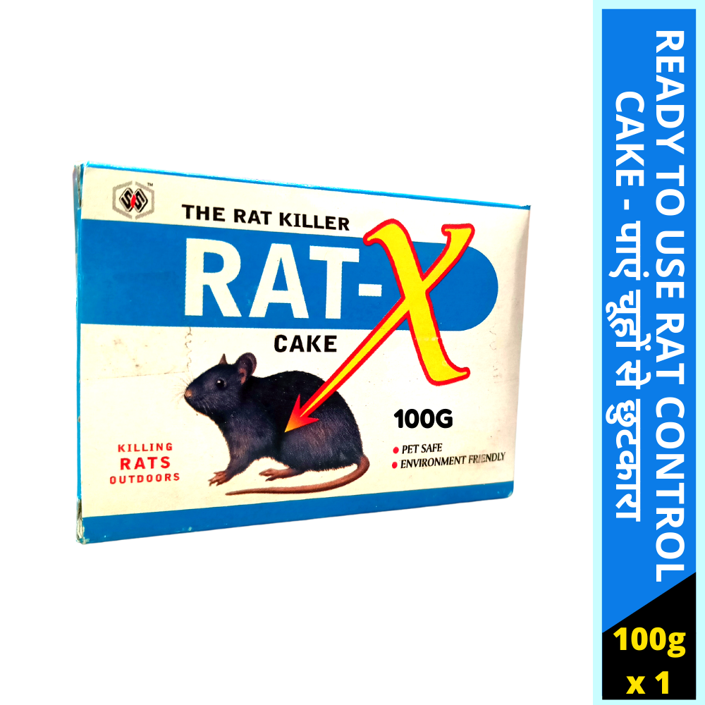 Rat Control Cake | Rats Mostly Die Outside | Rat Bait for Rat and Rodent Control | Rodenticide 100GMx1