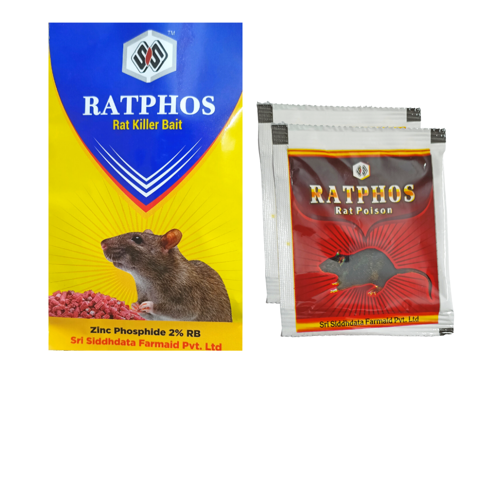 Rat Killer Granules 50Gx1 and Zinc Phosphide Powder 10Gx2 | Rodenticide | Rat Killer for Home and Outdoor