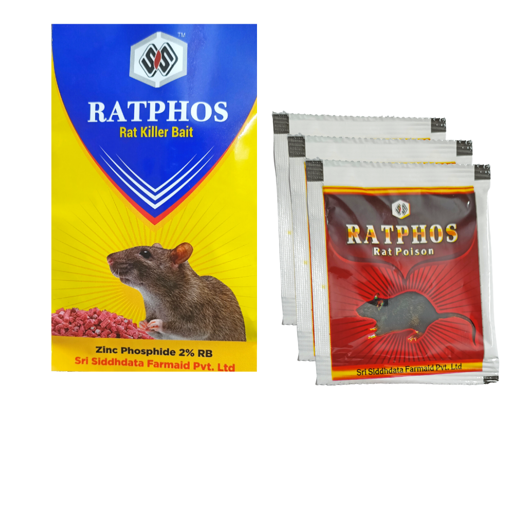 Rat Killer Granules 50Gx1 and Zinc Phosphide Powder 10Gx3 | Rodenticide | Rat Killer for Home and Outdoor