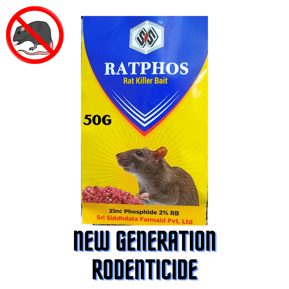 Rat Killer Granules 50Gx1 and Zinc Phosphide Powder 10Gx10  Rodenticide | Rat Killer for Home and Outdoor