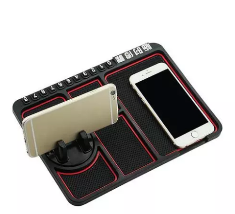 iPretty Anti Slip Car Dashboard Mat, Non-Slip Phone Pad with Phone Stand for 6-in-1 Car, Stop Items Sliding on Your Dashboard,