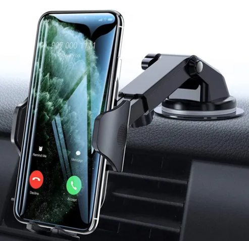 iPretty Phone Mount for Car,[Resistance Suction Cup]Long Arm Car Phone Holder Mount Dashboard Windshield Air Vent Clip Universal Cell Phone Holder Car For All Mobile Phones