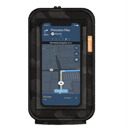 iPretty Mobile Holder for Scooty Scooter Phone Pouch for Activa Jupiter Pleasure Ntorq Access Ather Ola S1 (Latest and Premium) (7 Inches, Black )