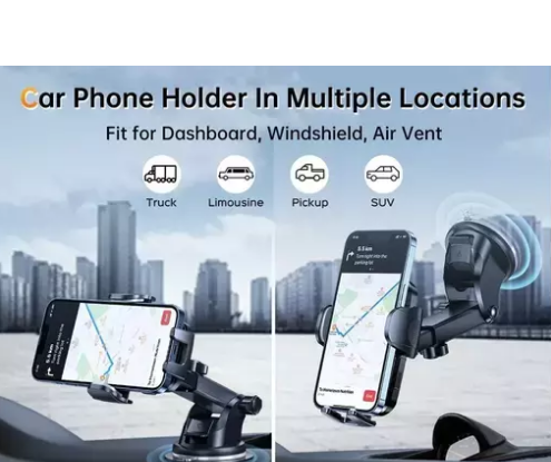 iPretty Car Mobile Holder for Dashboard, Windshield, Anti-slip, Clip (HQ)