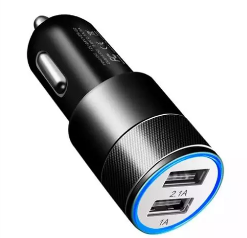 iPretty Pack of - 1 Car Charging Accessories Dual USB Car Charger Adapter 2 USB Port Led Display 2.1a & 1.0a Smart Car Charger for All Smart Phones (Multicolor)