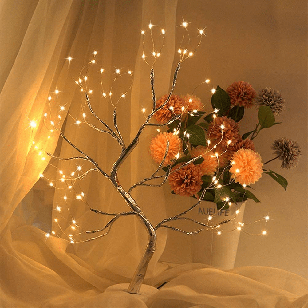 Tabletop Bonsai Tree Light with 108 LED Copper Wire String Lights