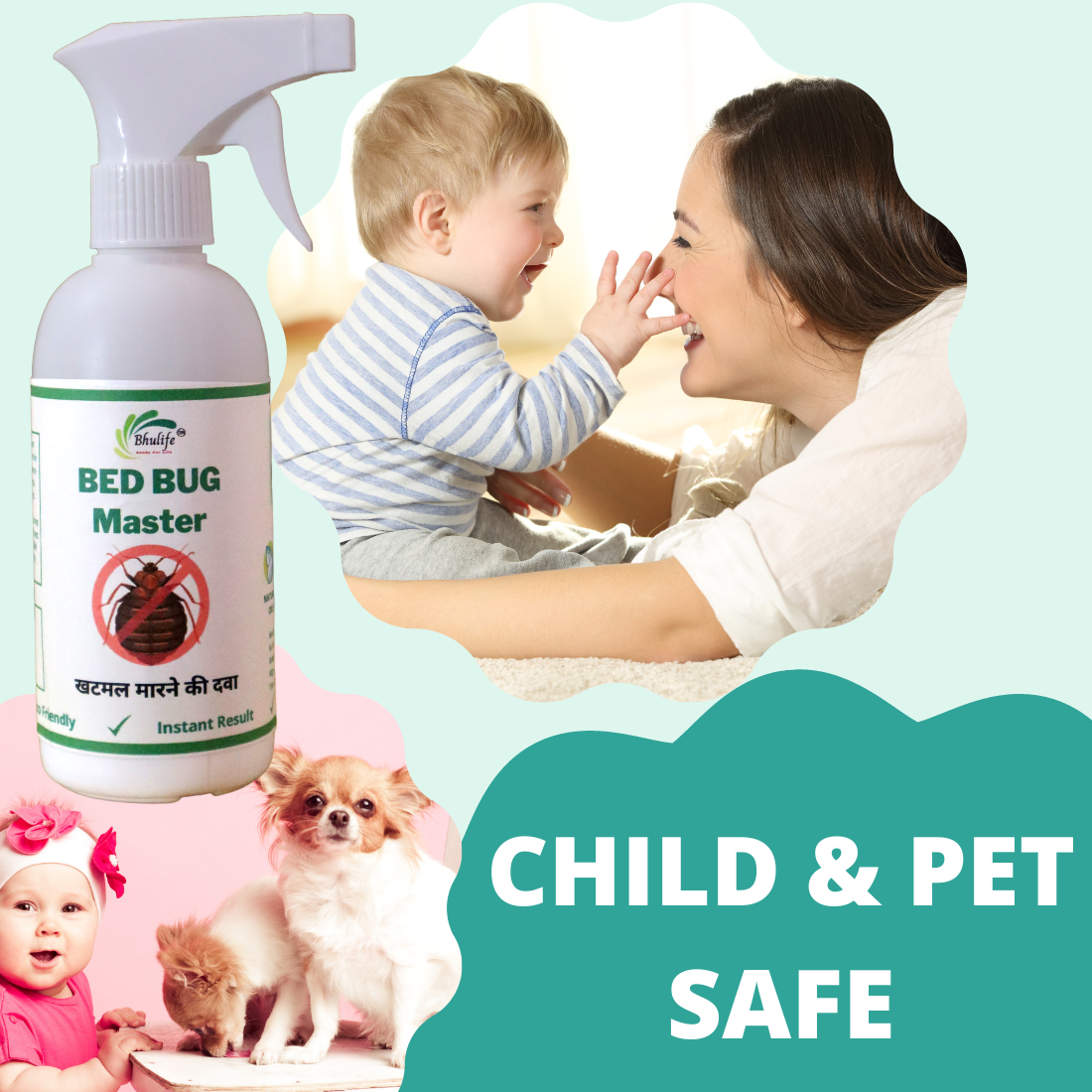 Organic Bedbug Killer Strong Spray | Khatmal Ki Dawai Combo | Khatmal ki Medicine |500MLX1 & 250MLX1