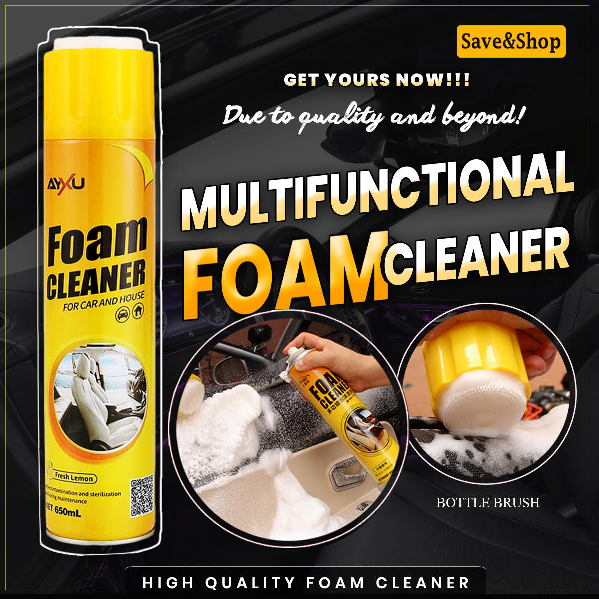 Touch-Up Multi-Purpose Car Foam Cleaner