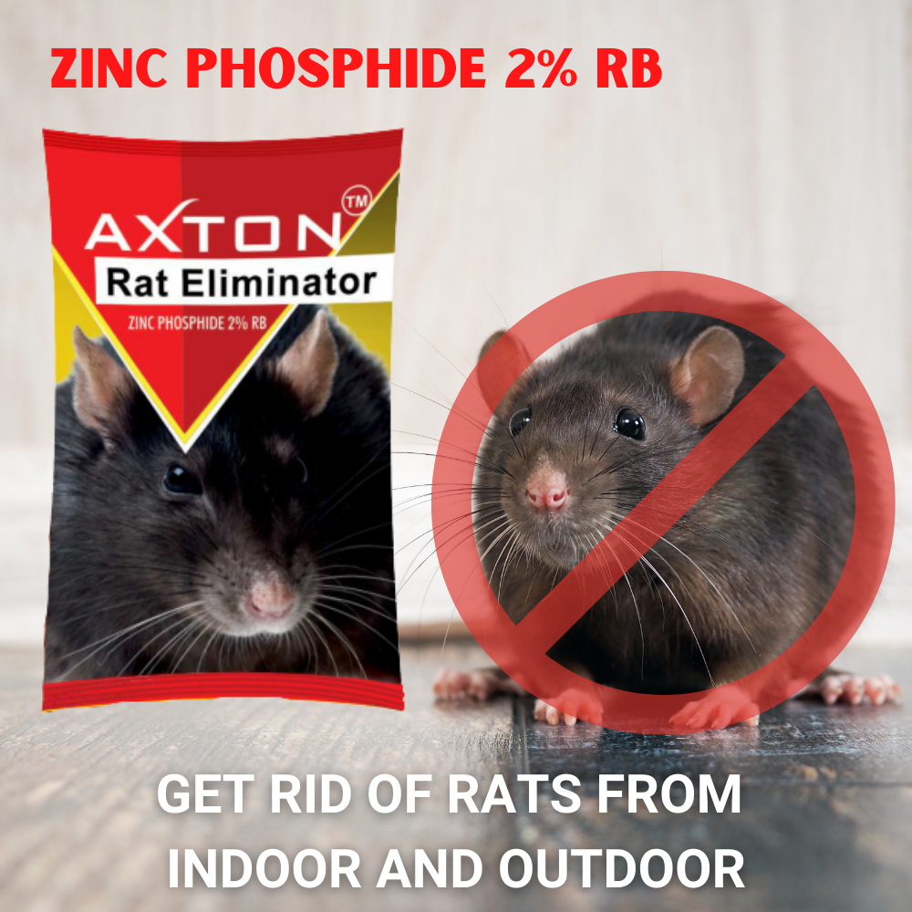 Rat Killer Granules | Rat Eliminator Zinc Phosphide 2% RB | Fast Acting | Reay to Use Bait 50Gx5