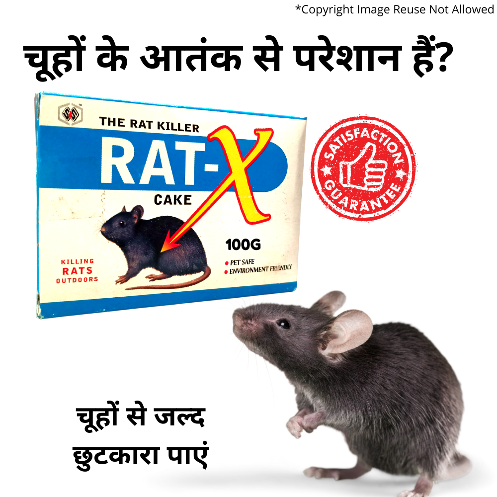 Rat Control Cake | Rats Mostly Die Outside | Rat Bait for Rat and Rodent Control | Rodenticide 100GMx8