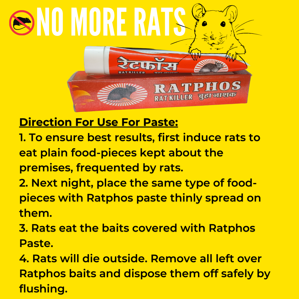 Rat Kill Gel | Ready to Use Rat Killer for Indoor and Outdoor | Rodenticide Rat Poison Bait 30GMx4
