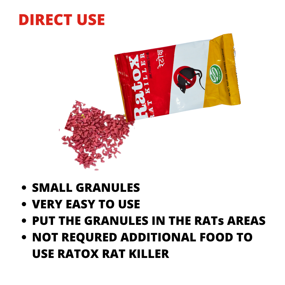 Rat Control Granules | Bait for Rats and Rodents | Effective Rat Control | Chuha Mar 50GMx5