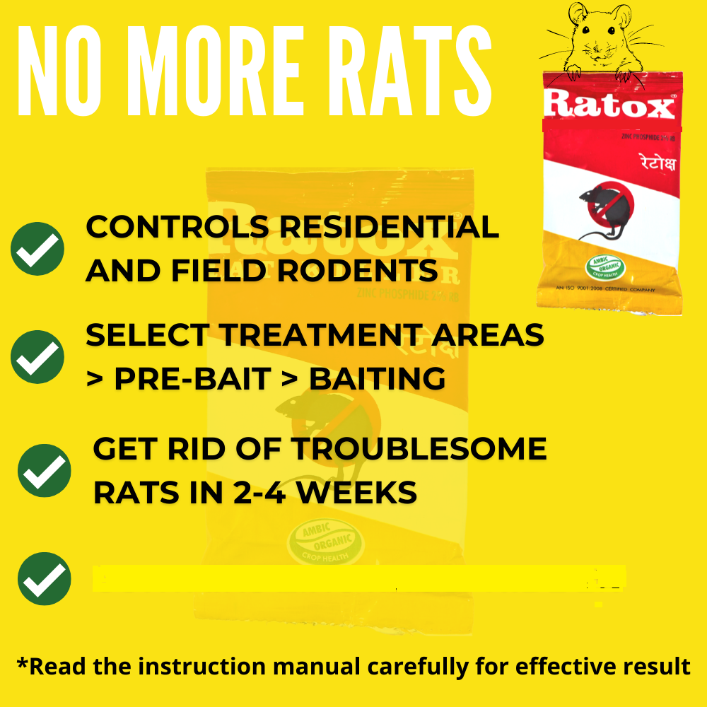 Rat Control Granules | Bait for Rats and Rodents | Effective Rat Control | Chuha Mar 50GMx3
