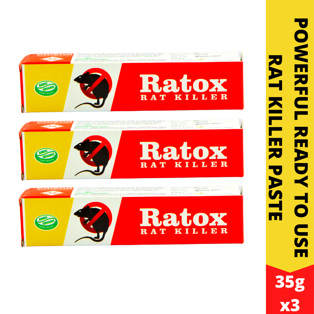 Rat Kill Gel | Ready to Use Rat Killer for Home and Outdoors | Rodenticide Rat Poison Bait 35GMX3